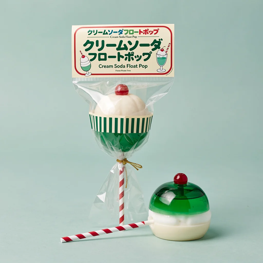 Cream Soda Float Pop (クリームソーダフロートポップ) — packshot rendered by FLUX 2 Pro