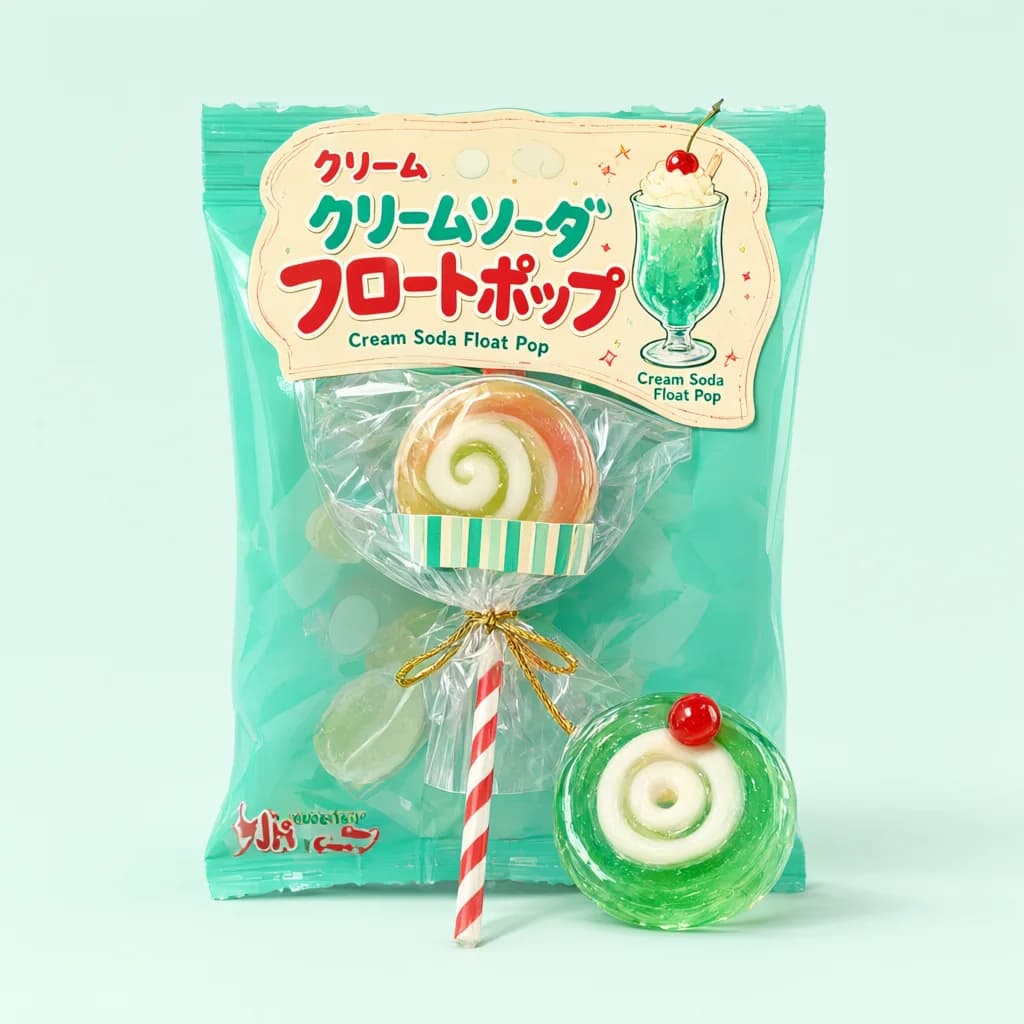 Cream Soda Float Pop (クリームソーダフロートポップ) — packshot rendered by Qwen Image 3