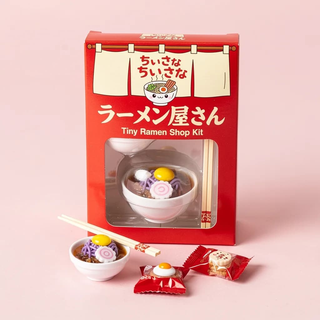 Tiny Ramen Shop Kit (ちいさなラーメン屋さん) — packshot rendered by FLUX 2 Pro