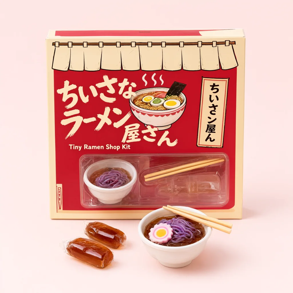 Tiny Ramen Shop Kit (ちいさなラーメン屋さん) — packshot rendered by Qwen Image 3
