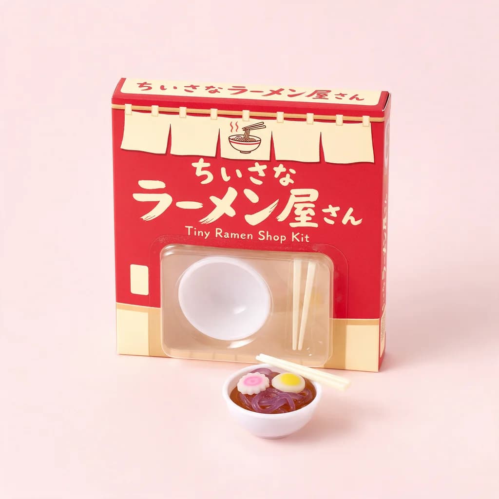 Tiny Ramen Shop Kit (ちいさなラーメン屋さん) — packshot rendered by Seedream 5.0 Pro