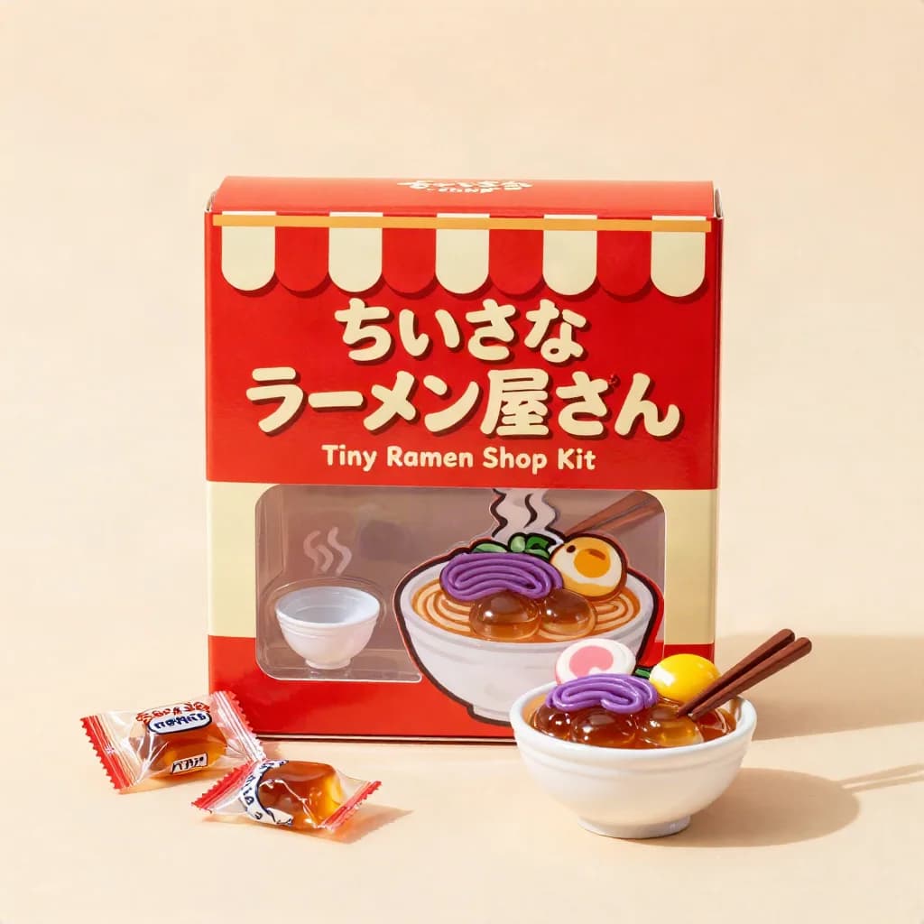 Tiny Ramen Shop Kit (ちいさなラーメン屋さん) — packshot rendered by Z-Image Turbo